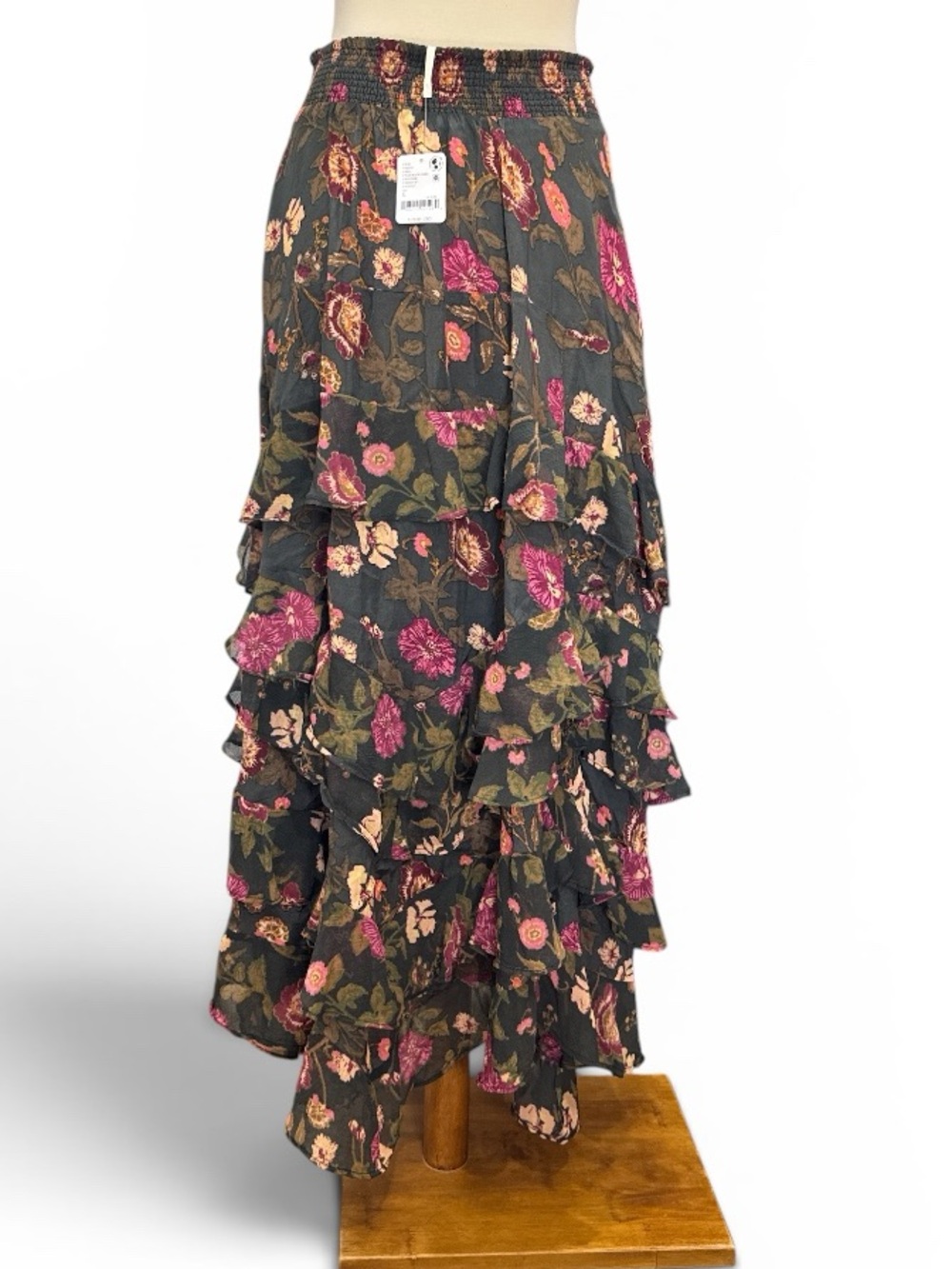 Free People Lolita Floral Tiered Ruffle Maxi Skirt #516 - Picture 3 of 4